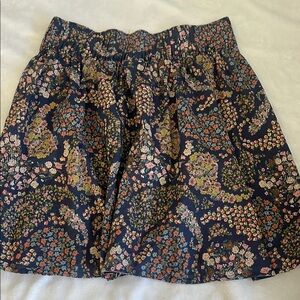 Floral Skirt with Elastic Waistband